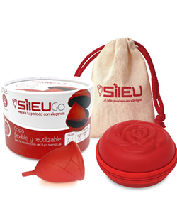 Sileu Go, Copa Menstrual Sileu Rose, Talla L + Estuche Sileucase